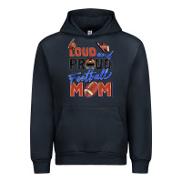 Navy loud and proud football mom Urban Hoodie - Zillion Design Studio