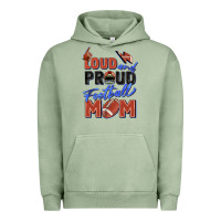 Pigment Oil Green loud and proud football mom Urban Hoodie - Zillion Design Studio