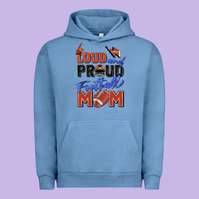 Loud And Proud Football Mom Urban Hoodie Designed By Zillion Design Studio