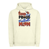 Pigment Pistachio loud and proud football mom Urban Hoodie - Zillion Design Studio
