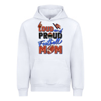 White loud and proud football mom Urban Hoodie - Zillion Design Studio
