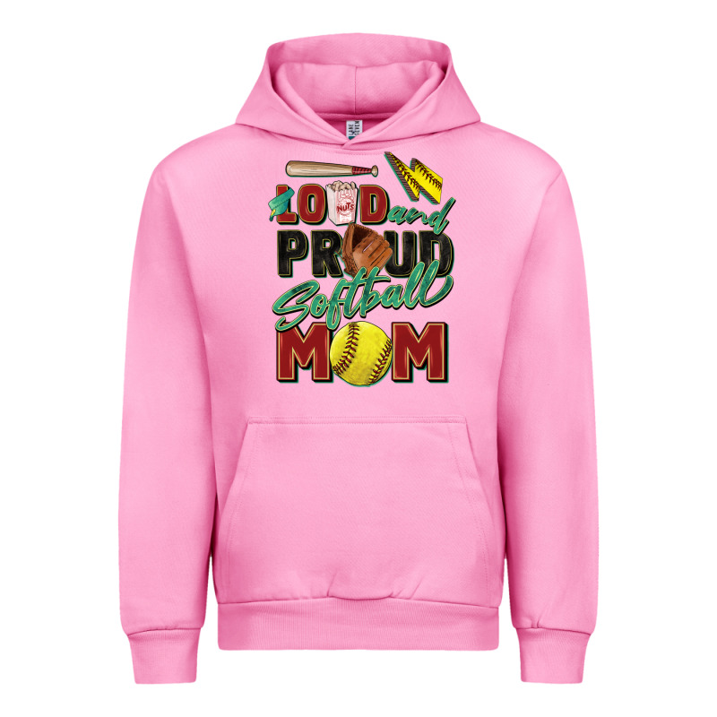 Loud And Proud Softball Mom Urban Hoodie by Zillion Design Studio | Teevron