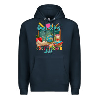 Navy busy doing cool teacher stuff Premium Hoodie - Zillion Design Studio