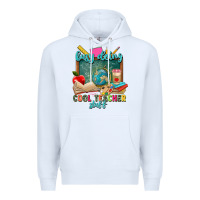 White busy doing cool teacher stuff Premium Hoodie - Zillion Design Studio