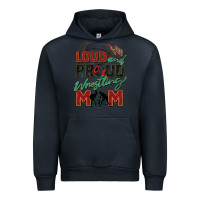Navy loud and proud wrestling mom Urban Hoodie - Zillion Design Studio