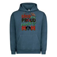 Pigment Midnight Navy loud and proud wrestling mom Urban Hoodie - Zillion Design Studio