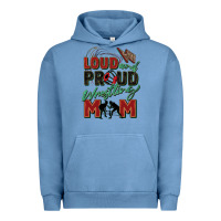 Pigment Pebble Blue loud and proud wrestling mom Urban Hoodie - Zillion Design Studio