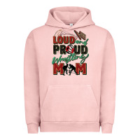 Pigment Salmon loud and proud wrestling mom Urban Hoodie - Zillion Design Studio