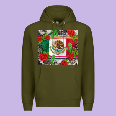Mexican Flag Premium Hoodie Designed By Cts Tumbler Store
