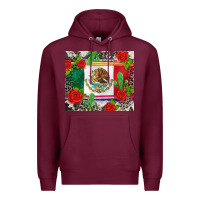 Burgundy mexican flag Premium Hoodie - CTS Tumbler Store