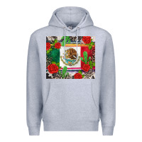 Heather Grey mexican flag Premium Hoodie - CTS Tumbler Store