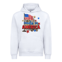 White made in america Urban Hoodie - Zillion Design Studio