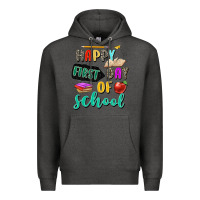 Charcoal Heather happy first day of school Premium Hoodie - Zillion Design Studio