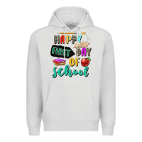 Dove Grey happy first day of school Premium Hoodie - Zillion Design Studio