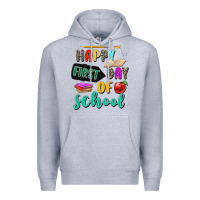 Heather Grey happy first day of school Premium Hoodie - Zillion Design Studio