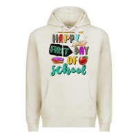 Oatmeal Heather happy first day of school Premium Hoodie - Zillion Design Studio