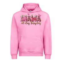 Fuchsia Pink mama all day everyday Urban Hoodie - Zillion Design Studio
