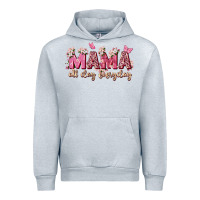 Heather Grey mama all day everyday Urban Hoodie - Zillion Design Studio