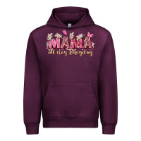 Mauve Wine mama all day everyday Urban Hoodie - Zillion Design Studio