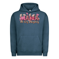 Pigment Midnight Navy mama all day everyday Urban Hoodie - Zillion Design Studio