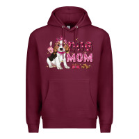 Burgundy dog mom Premium Hoodie - Zillion Design Studio