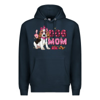 Navy dog mom Premium Hoodie - Zillion Design Studio