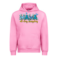 Fuchsia Pink mama all day everyday Urban Hoodie - Zillion Design Studio
