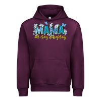Mauve Wine mama all day everyday Urban Hoodie - Zillion Design Studio