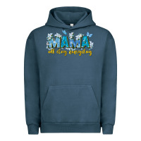 Pigment Midnight Navy mama all day everyday Urban Hoodie - Zillion Design Studio