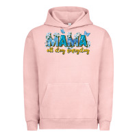 Pigment Salmon mama all day everyday Urban Hoodie - Zillion Design Studio