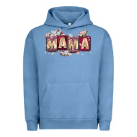 Pigment Pebble Blue mama with license letters Urban Hoodie - Zillion Design Studio