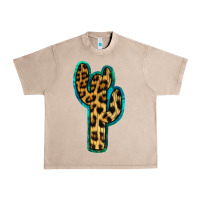 French Oak Turquoise Leopard Cactus Urban Heavy Tee - RanaPortraitStore