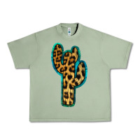 Oil Green Turquoise Leopard Cactus Urban Heavy Tee - RanaPortraitStore