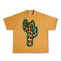 Peanut Butter Turquoise Leopard Cactus Urban Heavy Tee - RanaPortraitStore