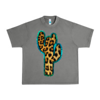 Tornado Turquoise Leopard Cactus Urban Heavy Tee - RanaPortraitStore