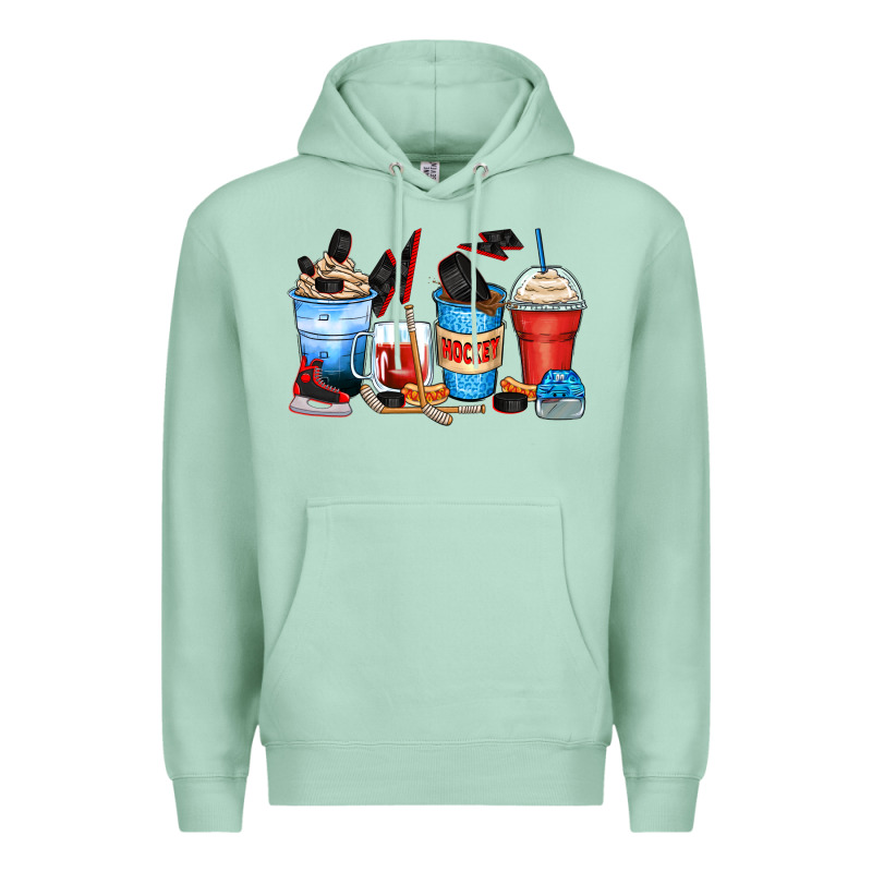 Hockey Begins After Coffee Cups Premium Hoodie by Zillion Design Studio | Teevron