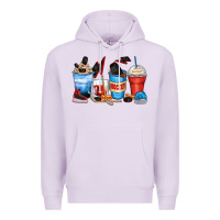 Lilac hockey begins after coffee cups Premium Hoodie - Zillion Design Studio