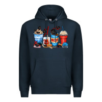 Navy hockey begins after coffee cups Premium Hoodie - Zillion Design Studio