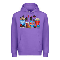 Purple hockey begins after coffee cups Premium Hoodie - Zillion Design Studio