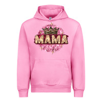 Fuchsia Pink mama with round leopard Urban Hoodie - Zillion Design Studio