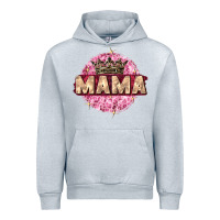 Heather Grey mama with round leopard Urban Hoodie - Zillion Design Studio