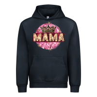 Navy mama with round leopard Urban Hoodie - Zillion Design Studio