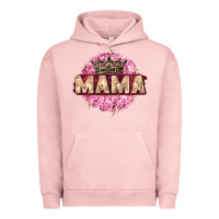 Pigment Salmon mama with round leopard Urban Hoodie - Zillion Design Studio