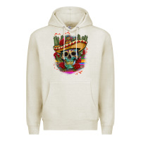 Oatmeal Heather mexican skeleton Premium Hoodie - CTS Tumbler Store
