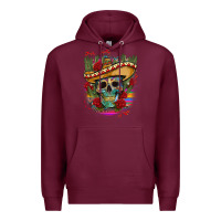 Burgundy mexican skeleton Premium Hoodie - CTS Tumbler Store