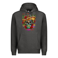 Charcoal Heather mexican skeleton Premium Hoodie - CTS Tumbler Store