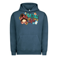 Pigment Midnight Navy mom life Urban Hoodie - Zillion Design Studio