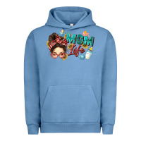 Pigment Pebble Blue mom life Urban Hoodie - Zillion Design Studio