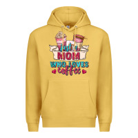 Antique Gold just a mom who loves coffee Premium Hoodie - Zillion Design Studio