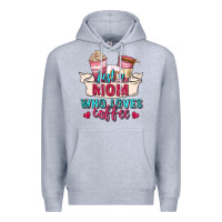 Heather Grey just a mom who loves coffee Premium Hoodie - Zillion Design Studio